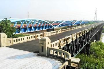 第一階段修復完成的嘉南大圳曾文溪渡槽橋