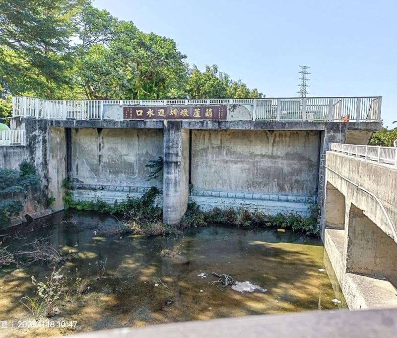 日治時期進水口 照片提供者：臺中市后豐社區大學廖啟宗、吳怡靜、詹智傑共同提供 / 拍攝日期：2023/11/18