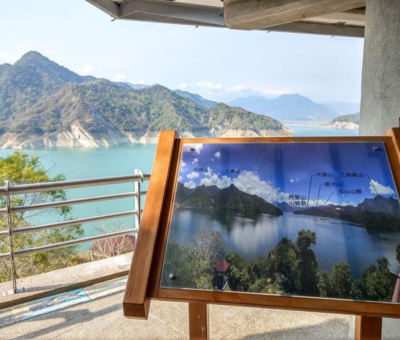 曾文大壩周圍山脈對照圖 照片提供者：千里步道協會