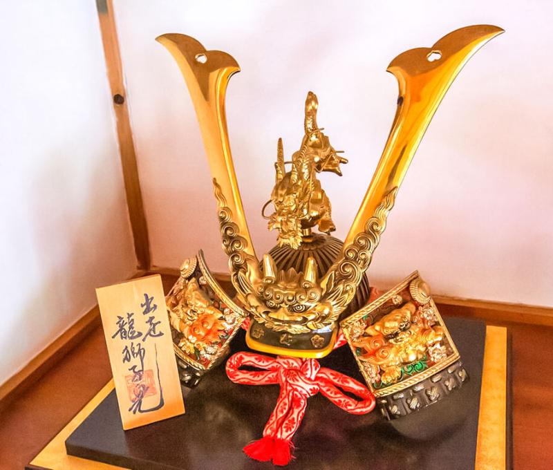 古宅內的日本武士頭盔裝飾品 照片提供者：西拉雅國家風景管理處