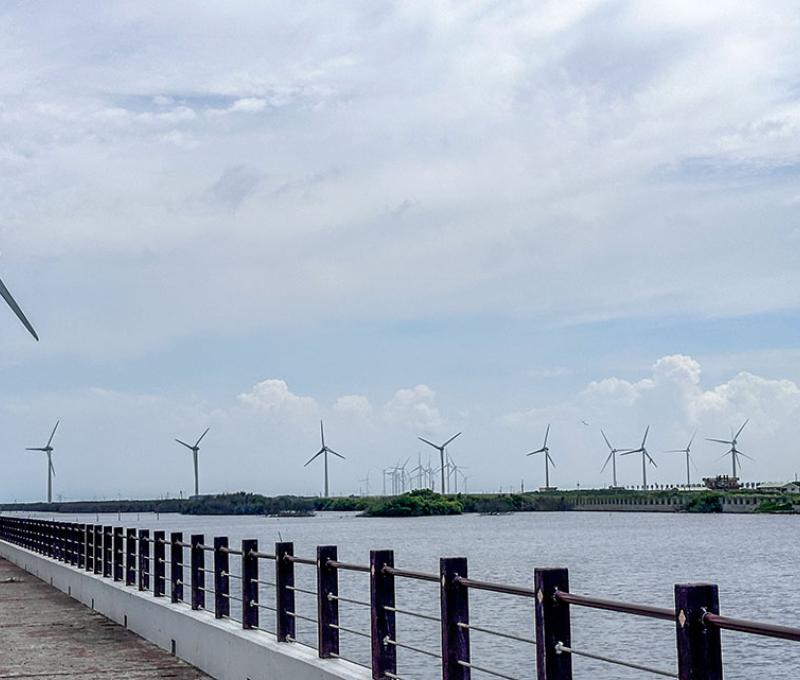隨處可見林立的離岸風力發電機 照片提供者：胡其瑞／拍攝日期：2024/06/20