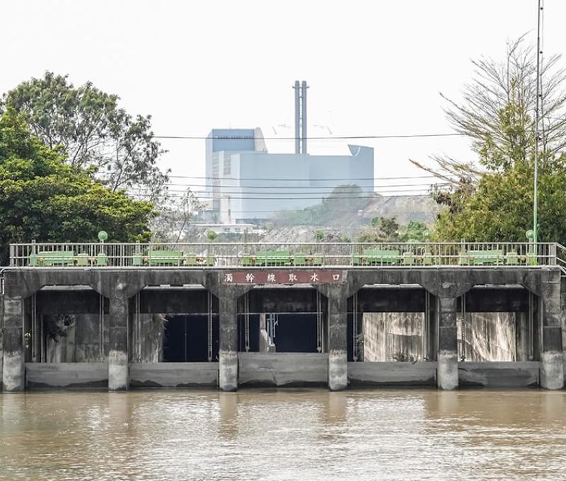 濁幹線取水口：由分水工調配水量供給濁幹線、麻園支線、烏塗支線作為灌溉與民生用水。 照片提供者：毛毓翔 / 拍攝日期：2023/03/14