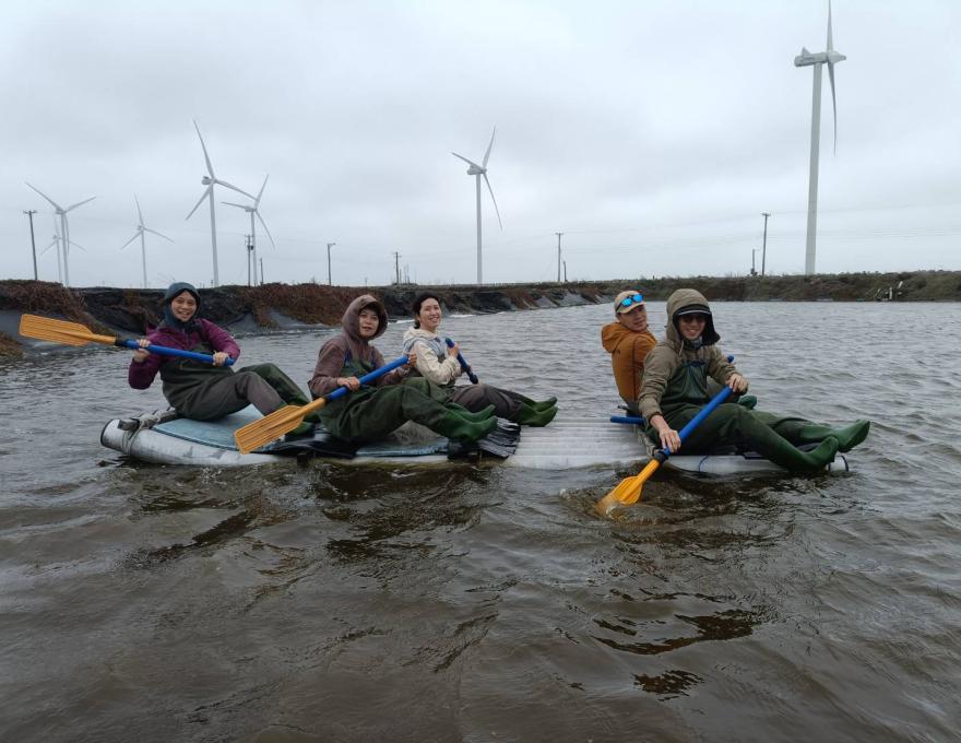 體驗搭竹筏照片提供者：彰化海洋食研基地團隊