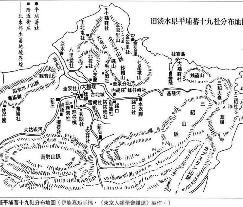 舊淡水線平埔蕃十九社分布圖。照片提供者：張銓津 / 拍攝日期：2023/08/26