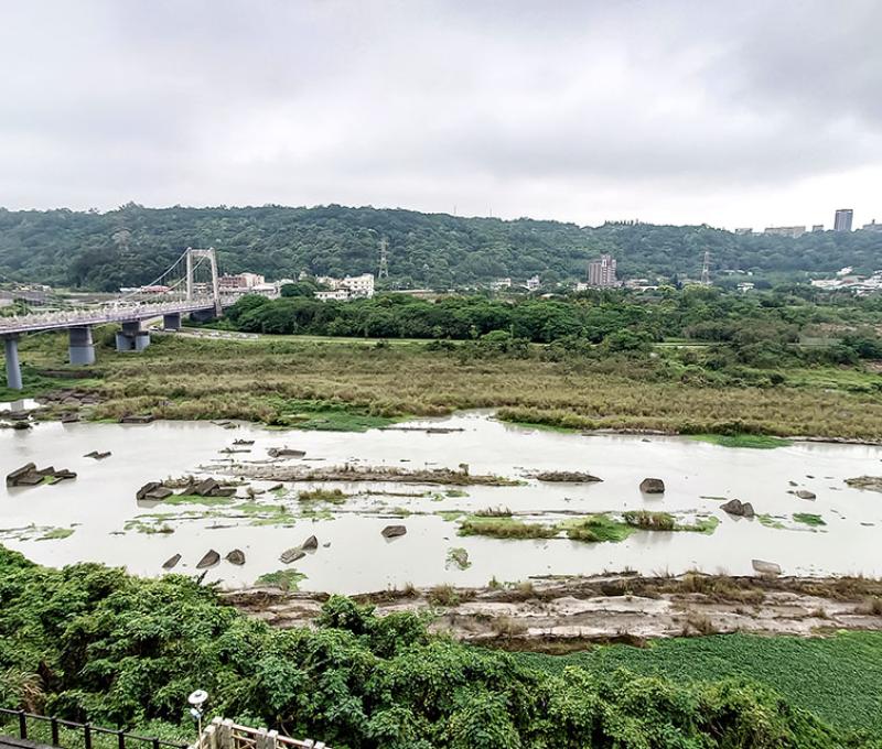 崁津歸帆_早期以水路為主，大嵙崁溪上可揚帆。照片拍攝者：洪光君 / 拍攝日期：2021/4/15