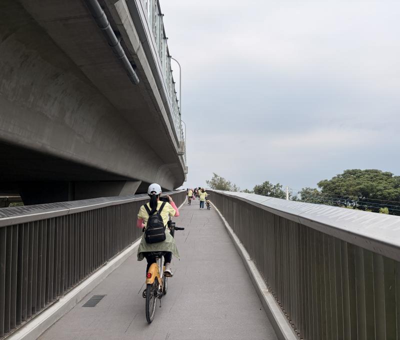 八里通往大淡水端自行車引道（照片提供者：新北市政府）