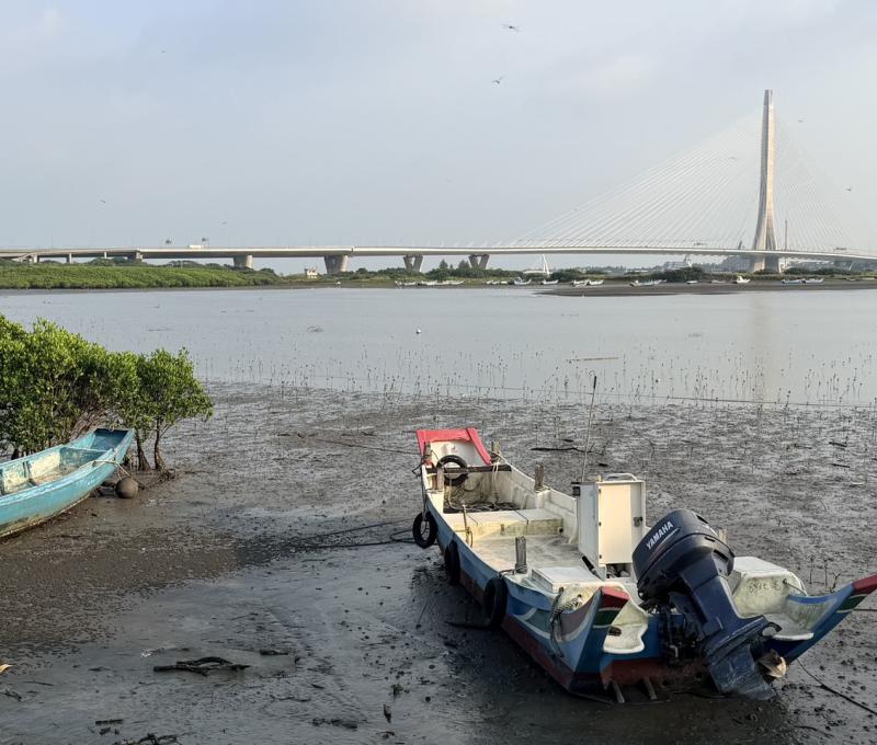 挖子尾自然保留區河口景觀（照片提供者：新北市政府）
