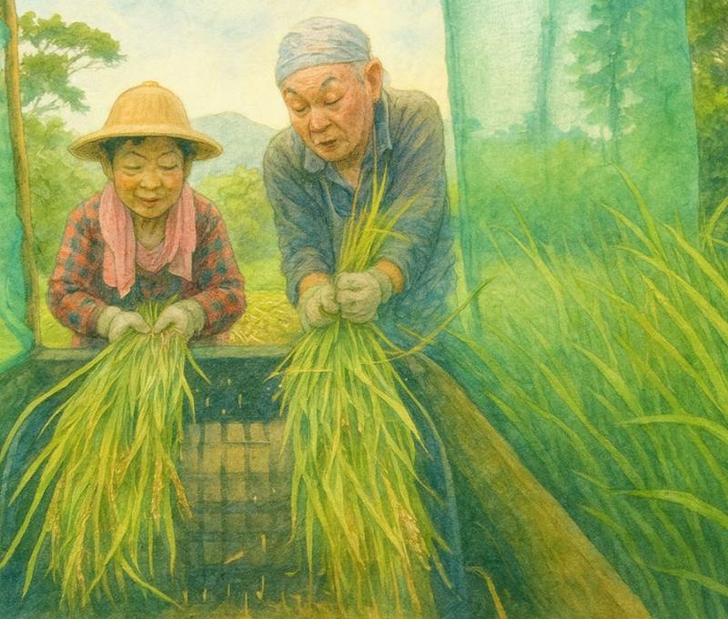 復耕腳踩機器桶脫穀