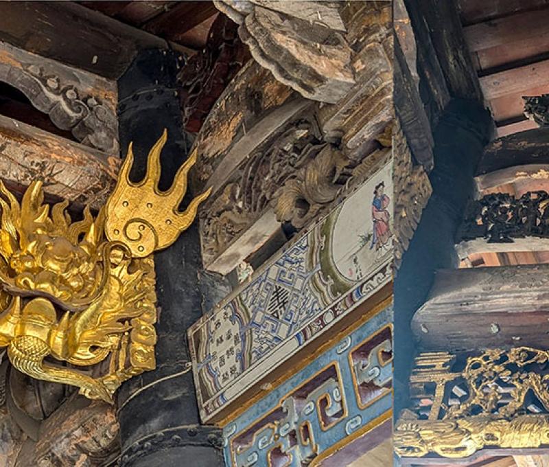 餘三館拜亭斗拱 瓜筒與金雕 照片提供者：李華彥 / 拍攝日期：2025/04/06