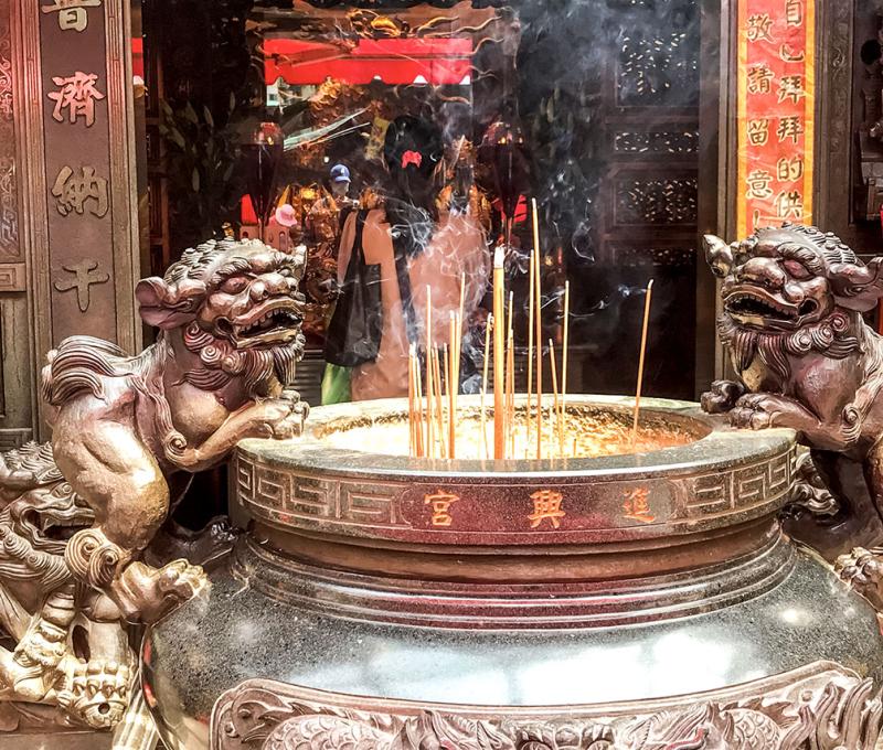 進興宮石獅。照片拍攝者：方文樹 / 拍攝日期：2022/09/16