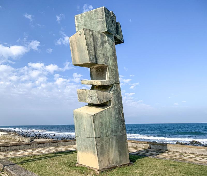 跳石裝置藝術。照片拍攝者：張珈綺 / 拍攝日期：2024/1/2