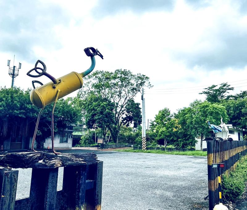 車站入口的裝置藝術.照片提供者：郭俊麟 / 拍攝日期：2024/09/23