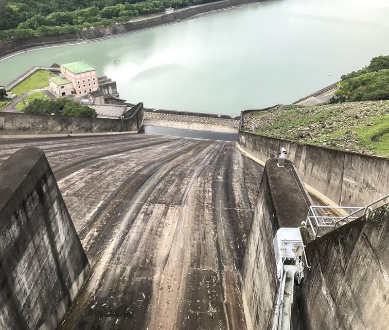 石門大壩溢洪道。照片拍攝者：方文樹 / 拍攝日期：2022/04/13