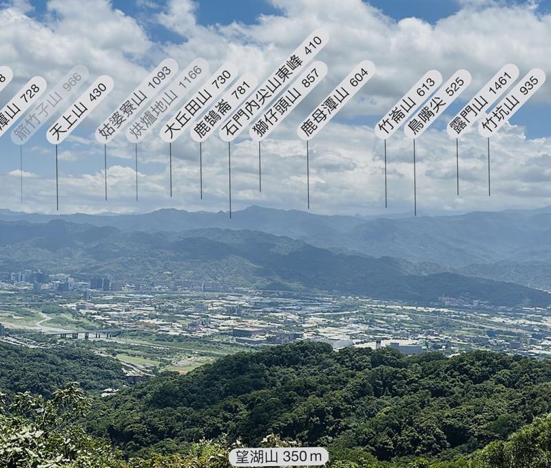 百年大榕樹山頂鳥瞰周圍群山4。照片提供者：林美惠 / 拍攝日期：2023/08/14