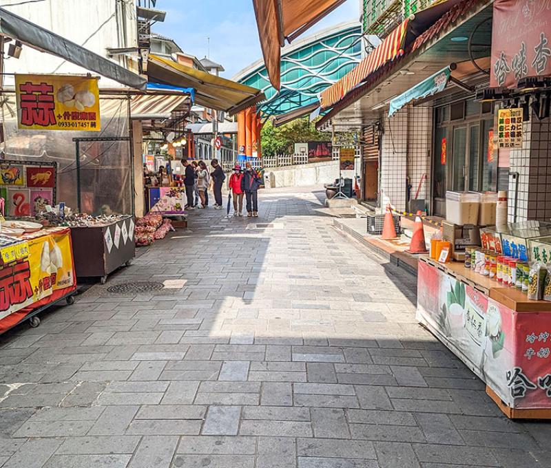 金山老街入口。照片拍攝者：林韋伶 / 拍攝日期：2024/1/2