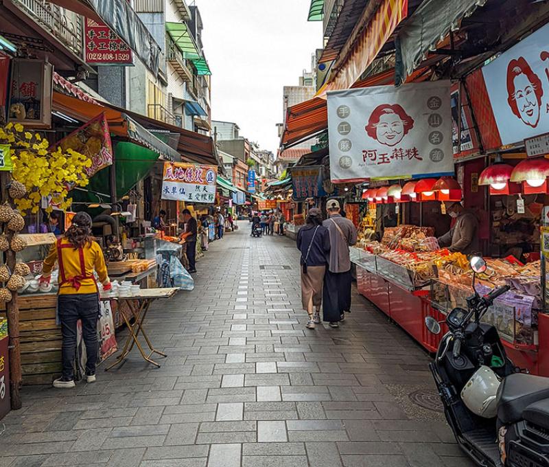 金山老街。照片拍攝者：林韋伶 / 拍攝日期：2024/1/2