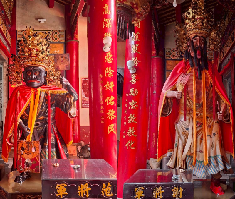 范、謝將軍像。（照片提供者：英語系碩士班洪善慈 美術系林佳恩）