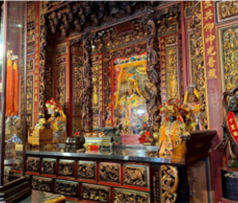 天上聖母、千里眼、順風耳像。（照片提供者：歷史所吳紹嘉、蔡尚廷）