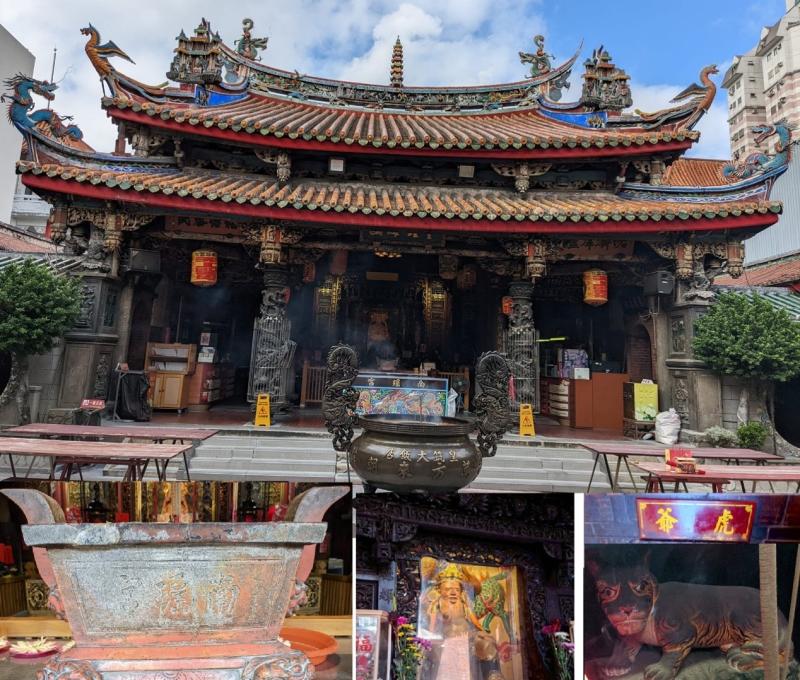 南瑤宮正殿古香爐、福德正神與虎爺像。（照片提供者：歷史所吳紹嘉、蔡尚廷）