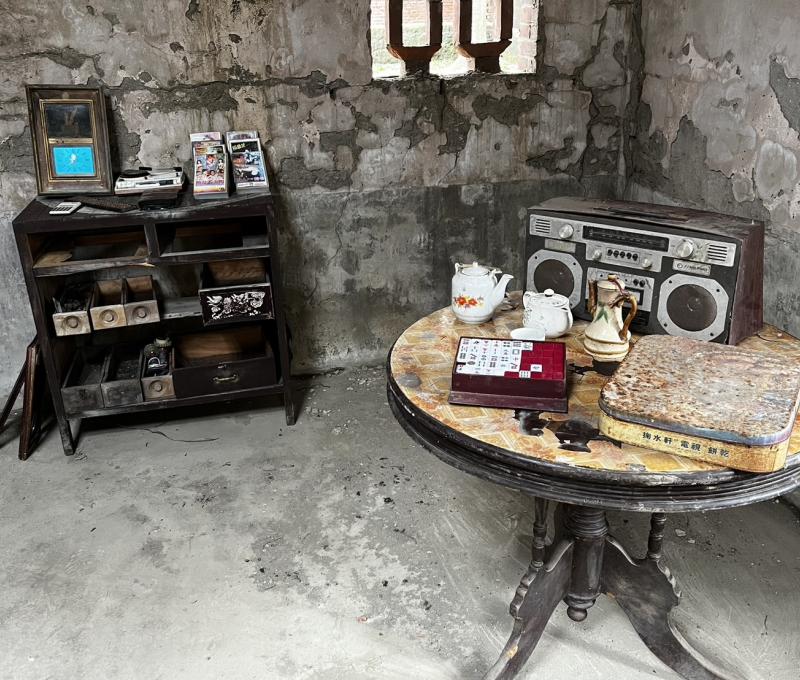 洪添發古厝-改造過程中找到的老物件再把它重新展示（照片提供者：林雅婷 / 拍攝日期：2025.02.14）