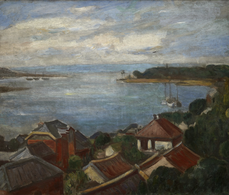 《淡水港》/提供者：李梅樹紀念館 