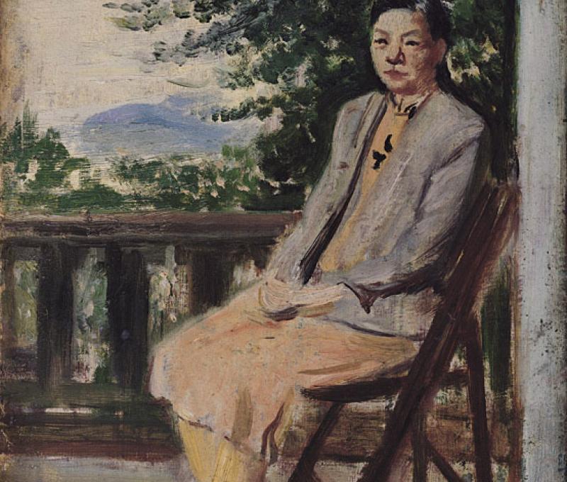 《露臺》小幅草圖。/提供者：李梅樹紀念館