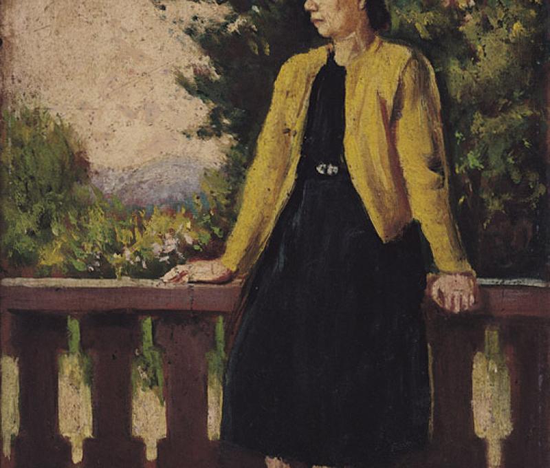 《露臺》小幅草圖。/提供者：李梅樹紀念館