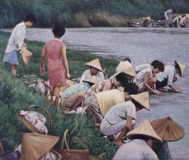 《河邊清晨》（1970）/提供者：李梅樹紀念館