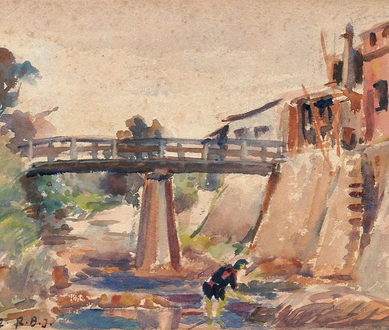 《三峽南橋》/提供者：李梅樹紀念館