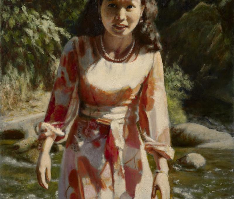 《涉水》（1982）/提供者：李梅樹紀念館