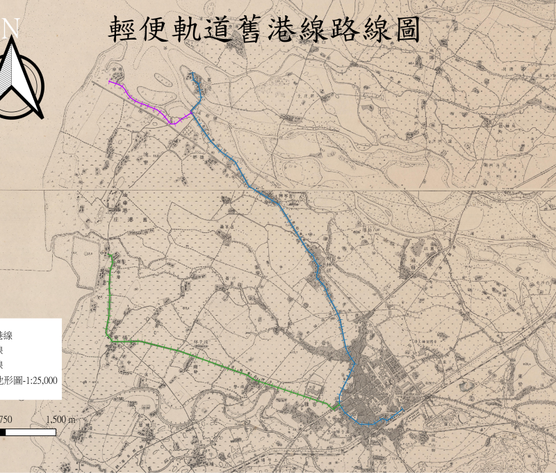 10 輕便軌道舊港線路線圖//提供者: 林軒弘
 10. Light Rail Jiu-Gang Line Route Map // Provided by: Lin Xuanhong