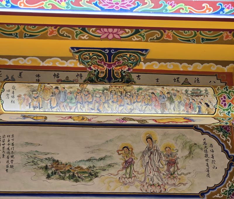 廟中與迎佛祖相關的壁畫裝飾(照片提供者：街密小組 / 拍攝日期：2025/6/28)