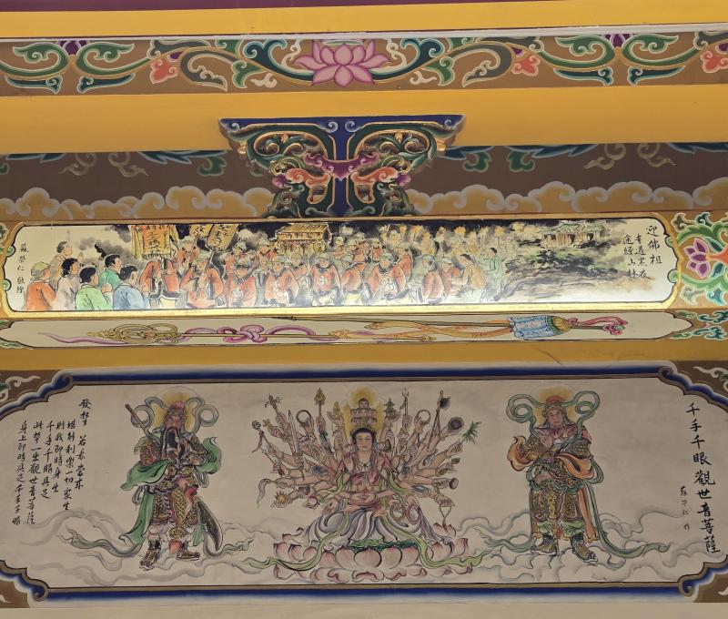 廟中與迎佛祖相關的壁畫裝飾(照片提供者：街密小組 / 拍攝日期：2025/6/28)